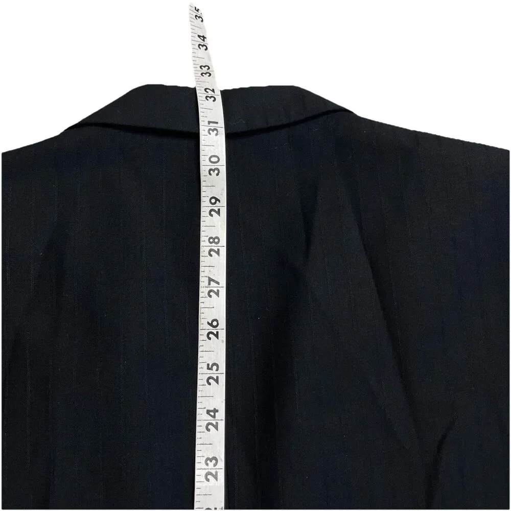 Martino Uomo Moda 2pc Suit Men’s Subtle Black Pinstripe 42R W32xL31